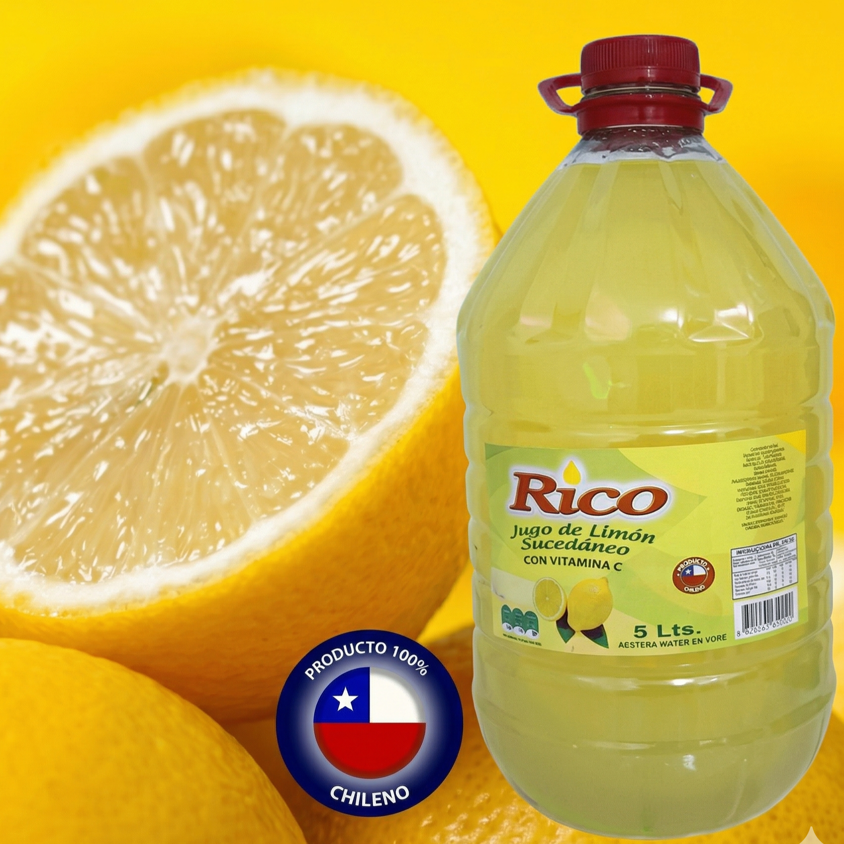 Envases de Jugo de Limón Sucedáneo marca Magdaleno para restaurantes y negocios